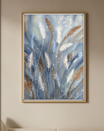 Oryginalna akwarela. Trawy A3, Malgorzata Domanska