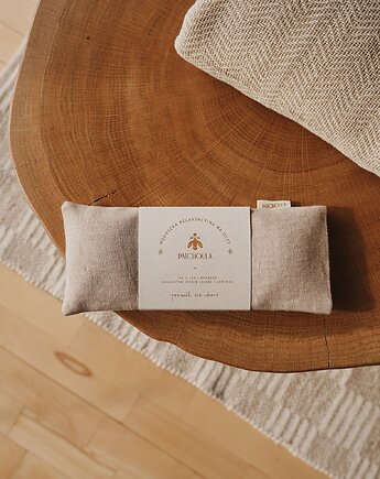 Lniana poduszka relaksacyjna na oczy  Tahini, Patchoula