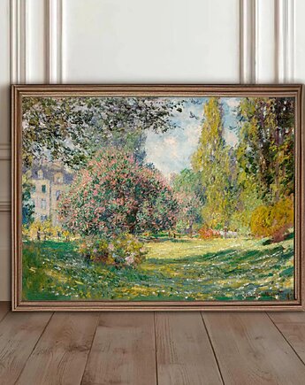PLAKAT Monet, ogród obraz, sztuka ścienna, pejzaż, black dot studio