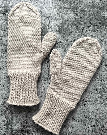 Wełniane rękawiczki w kolorze kredy, Made by Jaga