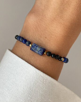 Talizman Ochrony i Mądrości - czarny turmalin, lapis lazuli, Bring Biżuteria