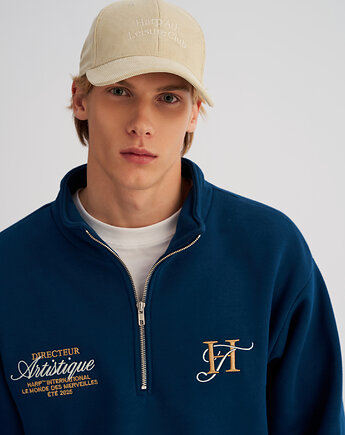 Sztruksowa czapka BASEBALLOWA piaskowa, HARP TEAM