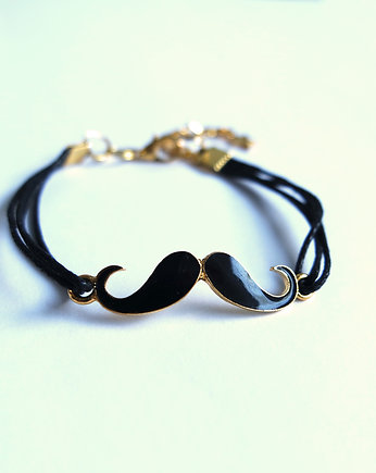 Bransoletka - Wąsy - sznureczki, czarna, yenoo