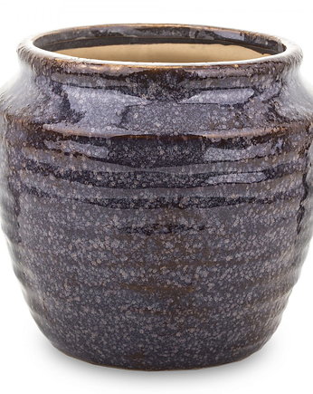 Doniczka osłonka 16x18cm ceramika fiolet, OKAZJE - Prezent na 50 urodziny