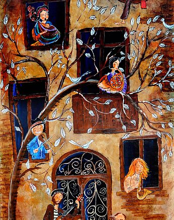 Granada por la noche - obraz, Włóczęga po Zmierzchu