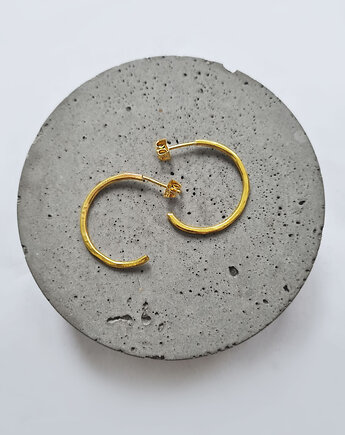 Kolczyki ARCH złocone sztyfty koła, COCONUT