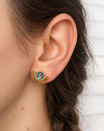 Kolczyki rozbłysk słońca, Frant Art Jewellery