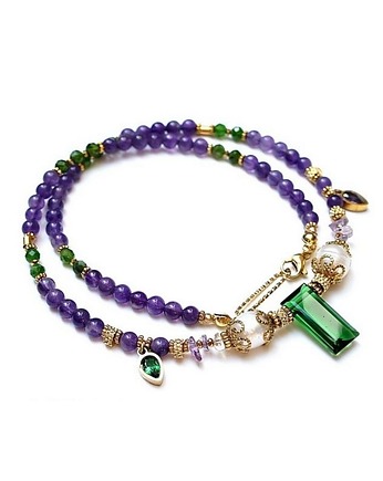 Ametysty vol. 15 /choker/ naszyjnik /23.06.25/, KiKa pracownia