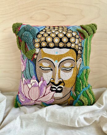 Poduszka Budda, TakieTam dekoracje z wełny