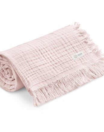 Koc muślinowy 4 warstwowy Pudrowy Róż, YOSOY