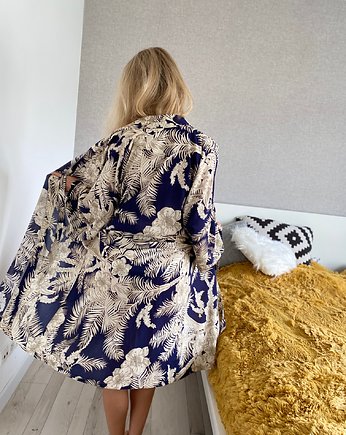 Szlafrok narzutka kimono z wiskozy, HisOutfit