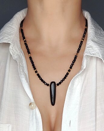 Onyksowy grot z czarnym turmalinem, Studio Gazela