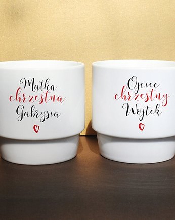 Kubki dla Matki i Ojca Chrzestnego na chrzest, Sowia Aleja