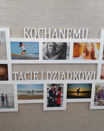 Multirama ramka na zdjęcia z napisem  Kochanemu Tacie i Dziadkowi 12 zdjęć, Wajdrew