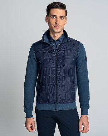 Bluza męska rozpinana falerna niebieski, BORGIO