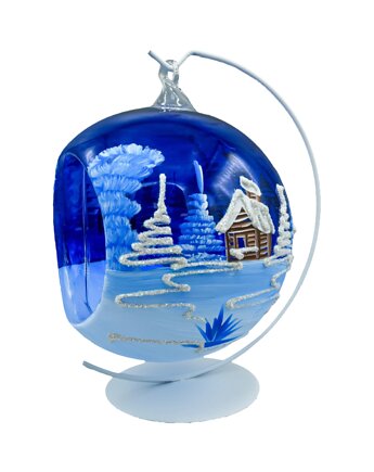 Bombka Lampion ze stojakiem: kobaltowy, Syn Bombkarza