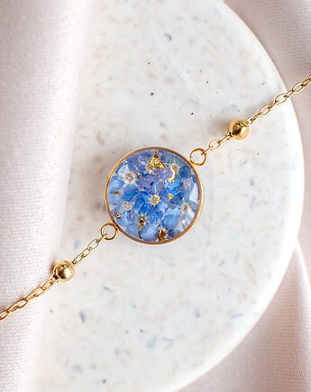 Bransoletka z niezapominajkami, nature gift