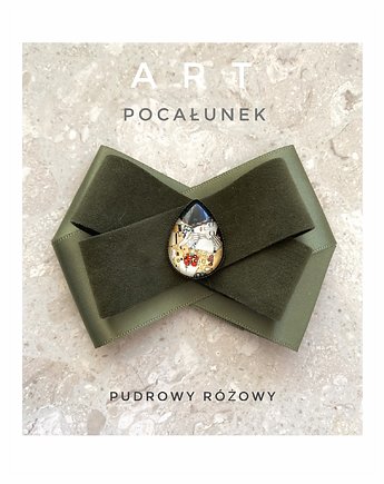 Brosza  ART z Obrazem Pocałunek  Klimt, Pudrowy Różowy