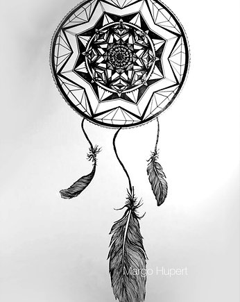 Łapacz snów / mandala,print, Margo Hupert