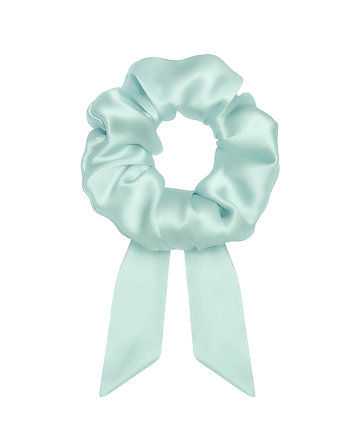 Scrunchie jedwabna maxi z wstążką - mint, CS Store