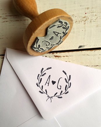 2 x Stempel ślubny personalizowany + 2 poduszki, DrukLove