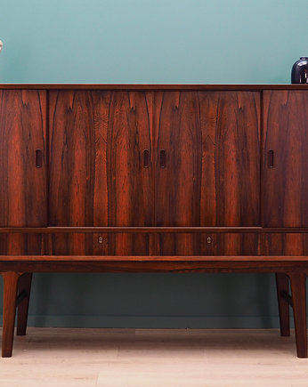 Highboard palisandrowy, duński design, lata 70, Przetwory design