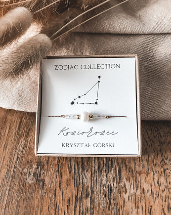 Bransoletka znak zodiaku Koziorożec kryształ górski, Tiny Stone