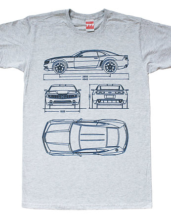 Koszulka CHEVROLET Camaro NEW GRAY tshirt, 777 Tshirts