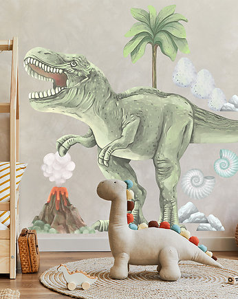 DINOZAUR  T-REX XXL - naklejka na ścianę, PAKOWANIE PREZENTÓW - prezenty diy