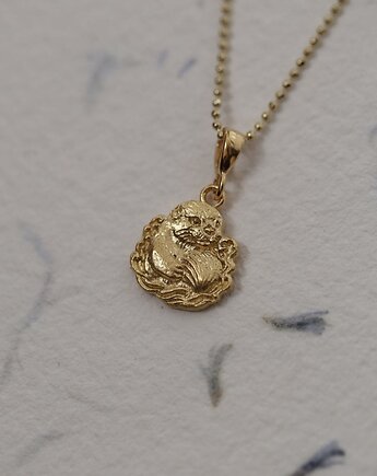 Mini wisiorek z wydrą ze złoconego srebra, Cztery Humory