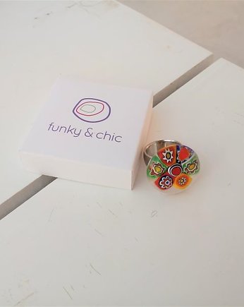 Pierścionek z wymiennym oczkiem kolekcja funky, funkyandchic
