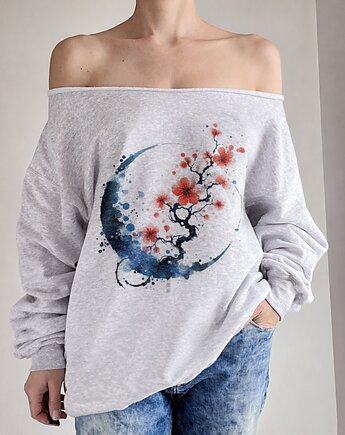 Sakura Szara bluza cięta, ONE MUG A DAY