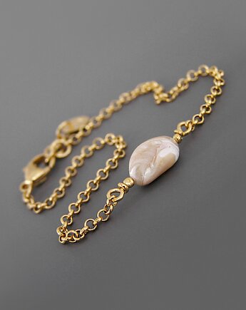 Unikatowy bransoletka z masą perłową, Pastelove Jewelry