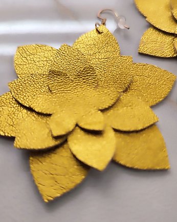 Kolczyki ze skóry naturalnej FLOWER POWER, manteleocreativestudio