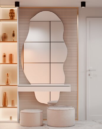 Dekoracyjne lustro o organicznym kształcie - LOLIT  60 x 123 cm, EMRA WOOD DESIGN