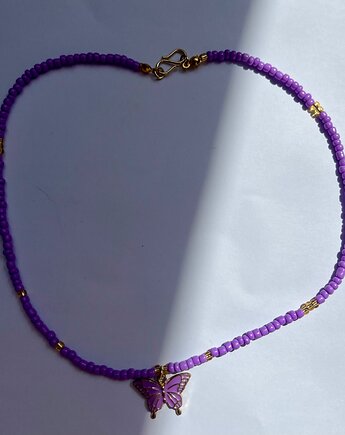 Fioletowy choker z motylkiem, Luna by Sisters