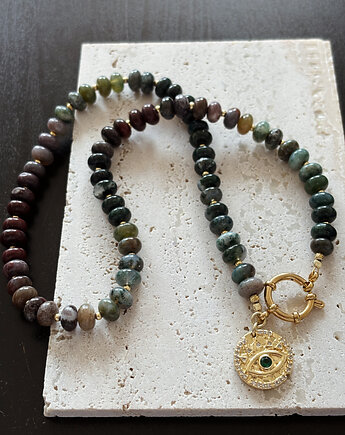 Naszyjnik Agat Indyjski Oko Proroka, Chmolowska Jewellery