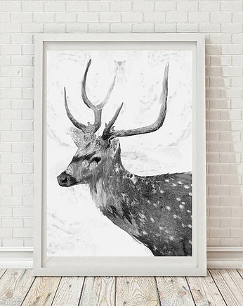 Plakat jeleń A3 | skandynawski styl, Anita Tomala