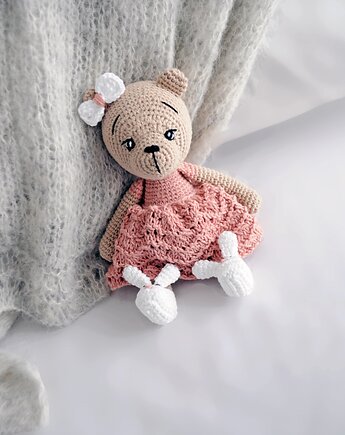 Śpioch w dzierganej sukience - ciemniejszy brudny róż, Lollipop