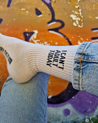 Skarpety I CAN'T ADULT TODAY rozmiar 38-43, SOCKS UP OFF THE FLOOR