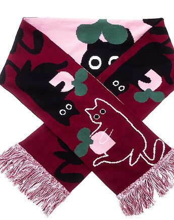 Kot Koty szalik bawełna organiczna Kabak, KABAK