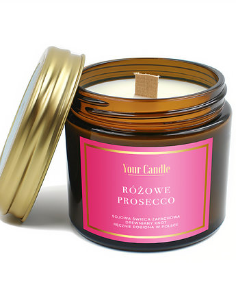 Świeca zapachowa sojowa Różowe Prosecco 120ml- Your Candle, Your Candle