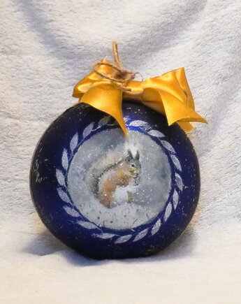 Bombka "Wiewiórka" granatowa, Szary Las