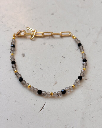 Bransoletka  Kwarc dymny i onyks, Chmolowska Jewellery