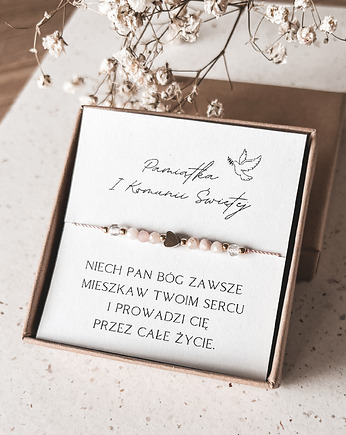 Bransoletka Sweetheart prezent z okazji I Komunii Świętej, Tiny Stone