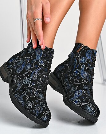 Botki skórzane z kolorowej skóry (6561), BOSCCOLO