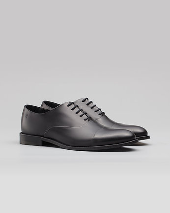 Eleganckie czarne buty oxfordy b002 sznurowane, BORGIO