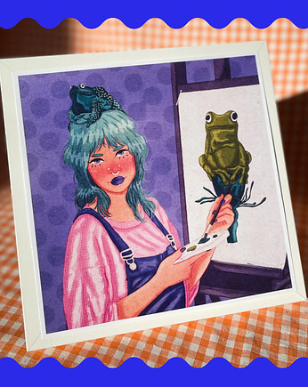 Frog // wydruk ilustracji, Mona Loves Art