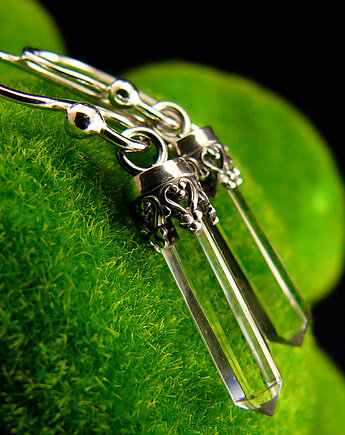 Kolczyki Bali Bali - Kryształ Górski Srebro Sople, Kuźnia Nehesi