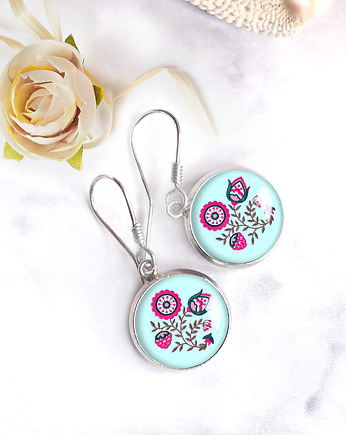 FOLK - ŚLICZNE delikatne kolczyki srebrne bigle, Chodelska Art Studio